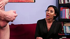 cfnm voyeur milf in stockings watching solo hj