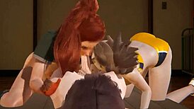omg, i cant believe tracer, brigitte, n dva in futa 3d action... so hottt!