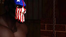 Watch this sub-slut get gagged and fucked hard by black cock