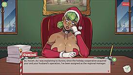 Claus Secret Surprise Xmas Hentai Game with Naughty Elf and Sexy Santa Wife
