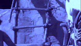 vintage taboo scene with hairy pussy and retro outdoor charm