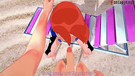 yae miko in bikini sex on beach pov genshin impact fantasy