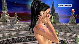 I watched a 3D cartoon of Indian girl fingering herself