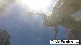 Olivia Masturbates In Pool