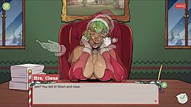 Claus Secret Surprise Xmas Hentai Game with Naughty Elf and Sexy Santa Wife