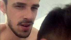 me and my boy having some bareback fun with handjob?