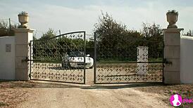 lesbian jacuzzi sex in outdoor bath with kissing 😘