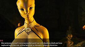 i’m so into this alien chick fingering herself for my cock in anime game