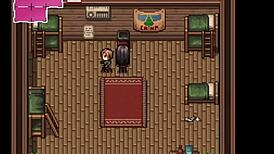 In this hentai game, she faces a zombie with big cock