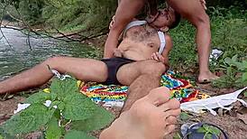 Take it, sex at the dam with horny guys?