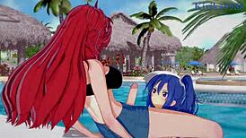 Chris Yukine and Cagliostro and Tsubasa Kazanari and Kanade Am Intense Lesbian Play and Futanari Sex - Symphogear Hentai