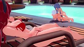 I watch Roxy Migurdia get fucked by Eris at the pool in Mushoku Tensei chapter 2