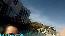 BRUNETTE DEVOURS BABE'S PUSSY OUTDOOR LESBIAN FUN!