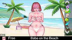 Babe relaxes on the beach