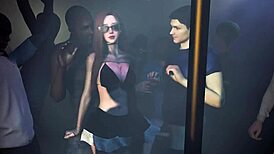 클럽에서 야한 보지 야하게 박는 3D 헨타이 그룹 섹스