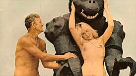 vintage taboo scene with hairy pussy and retro outdoor charm