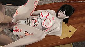 Intense Creampie Fills Horny Hentai Baby Deeply