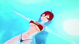 I watch Roxy Migurdia get fucked by Eris at the pool in Mushoku Tensei chapter 2