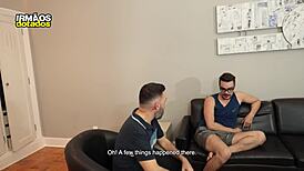 first time bareback with huge toy for naughty boy in preview