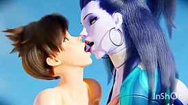 Overwatch Widowmaker compilation with steamy missionary and doggystyle scenes