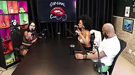 Safada flashes tits while chatting gang bang and dp tricks with Tifany Rocha!