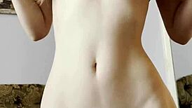 Cute Petite Girl Fingering Her Tight Shaved Pussy Until She Cums!