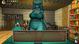 hornycraft parody warden wants steve's cock in yoga pants