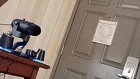 bikini dancer performs pov deepthroat on black cock