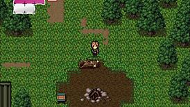 In this hentai game, she faces a zombie with big cock