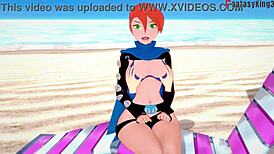 yae miko in bikini sex on beach pov genshin impact fantasy