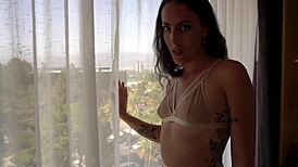 skinny european slut gets fucked hard by big black cock, cum everywhere! 😩💦