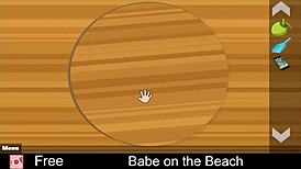 Babe relaxes on the beach