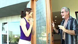 Damn Right! Slutty Step Daughter Sadie Holmes Bangs Older Man Hard!