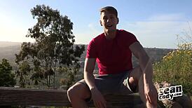 Hey, wanna see my first time sucking a hunk's cock in Sean Cody's movie?