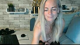 dirtytina teases on webcam, playing solo with her massive chest