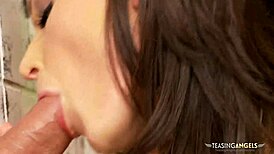 Cute Chick Grabs a Delicious Dick in Steamy Bathroom Scene