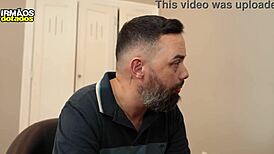 first time bareback with huge toy for naughty boy in preview