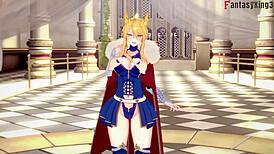 Artoria Pendragon POV in Fate Zero Stay Night, Type-Moon full fantasy with monster 3D cartoon hentai
