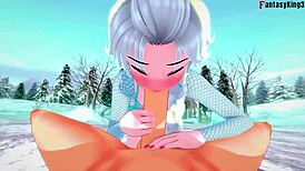 Elsa in hard fantasy scene 2 from Frozen full by Fantasyking3