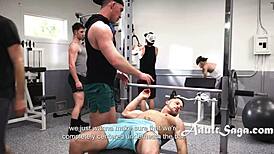 intense bareback blowjob between gay gym jocks roman todd and nick fitt