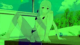 chiaki and hiyori get into some intense sex in the classroom hentai scene