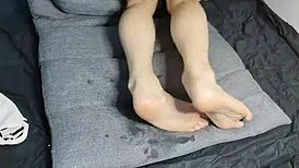 Feet Fetish Slim Chinese Twink Shows Beautiful Barefoot!