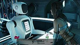 Petite 18+ superstar in outfit meets big cock in space 42