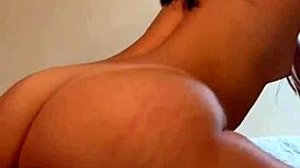 Gray Beanie Babe Enjoys Dorm Fun With Friend