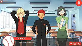 Ichiru takes control in gay anime bacchikoi route part 1