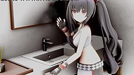 Blabla's intriguing fun with her favorite fan in this hentai game.