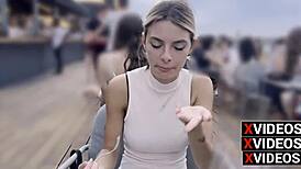 Petite Teen Picked Up in Bucharest Taxi for Outdoor Cowgirl Ride