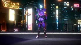 Bonnie from FNF dances seductively as Bonfie in Kpop-Queencard 3D cartoon style.