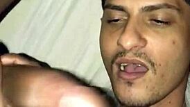 athletic black guy fucks mouth with monster cock