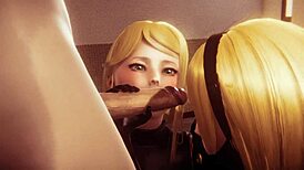 just banged the twins from nier automata in wild 3d hentai action.